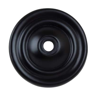 GlideRite 1.5-inch Matte Black Thin Rounded Ring Cabinet Backplates (Pack of 10 or 25)