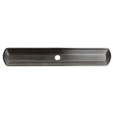 GlideRite 6-inch Long Satin Nickel Narrow Rounded Rectangle Cabinet Backplates (Pack of 10 or 25)