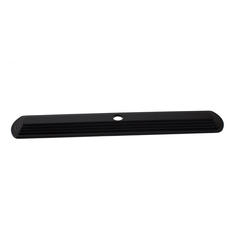 GlideRite 6-inch Long Matte Black Narrow Rounded Rectangle Cabinet Backplates (Pack of 10 or 25)