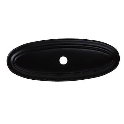 GlideRite 3-inch Long Matte Black Thin Oblong Ring Cabinet Backplates (Pack of 10 or 25)