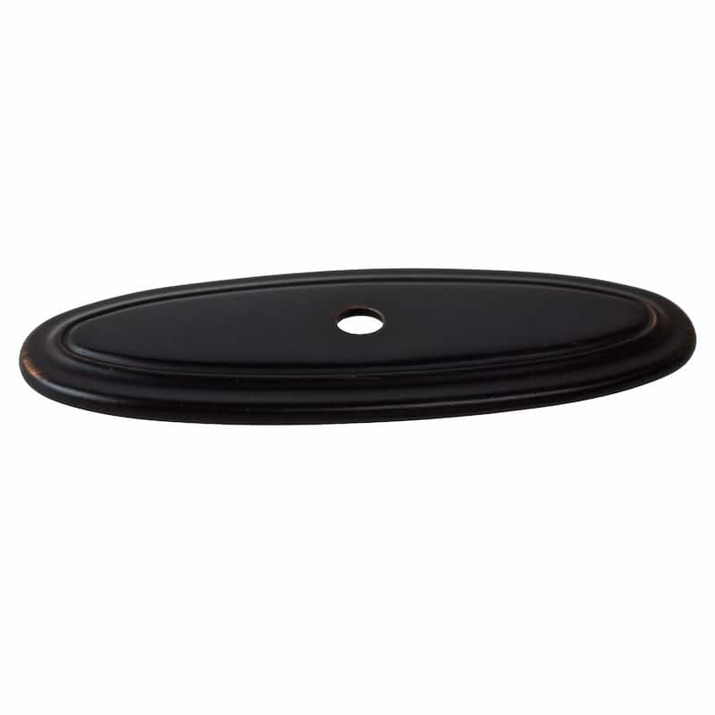 GlideRite 3-inch Long Oil Rubbed Bronze Thin Oblong Ring Cabinet Back Plates (Pack of 10 or 25)