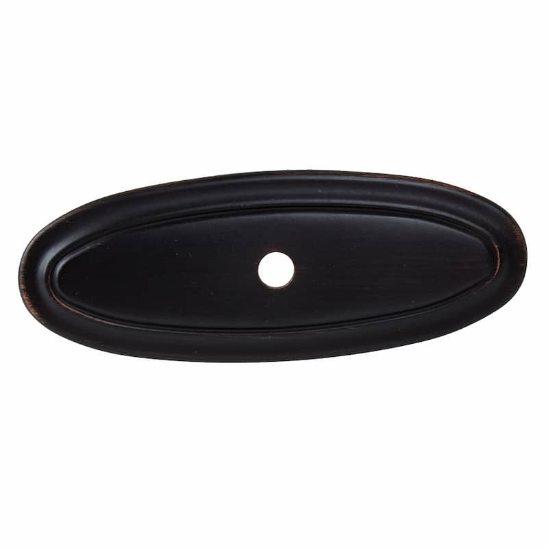 GlideRite 3-inch Long Oil Rubbed Bronze Thin Oblong Ring Cabinet Back Plates (Pack of 10 or 25) - Oil Rubbed Bronze - Pack of 10