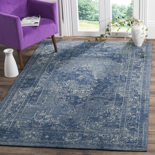 Safavieh Palazzo Light Grey Anthracite Navy Blue Distressed Safavieh Palazzo Light Grey Anthracite Navy Blue Distressed Area Rug 2 X27