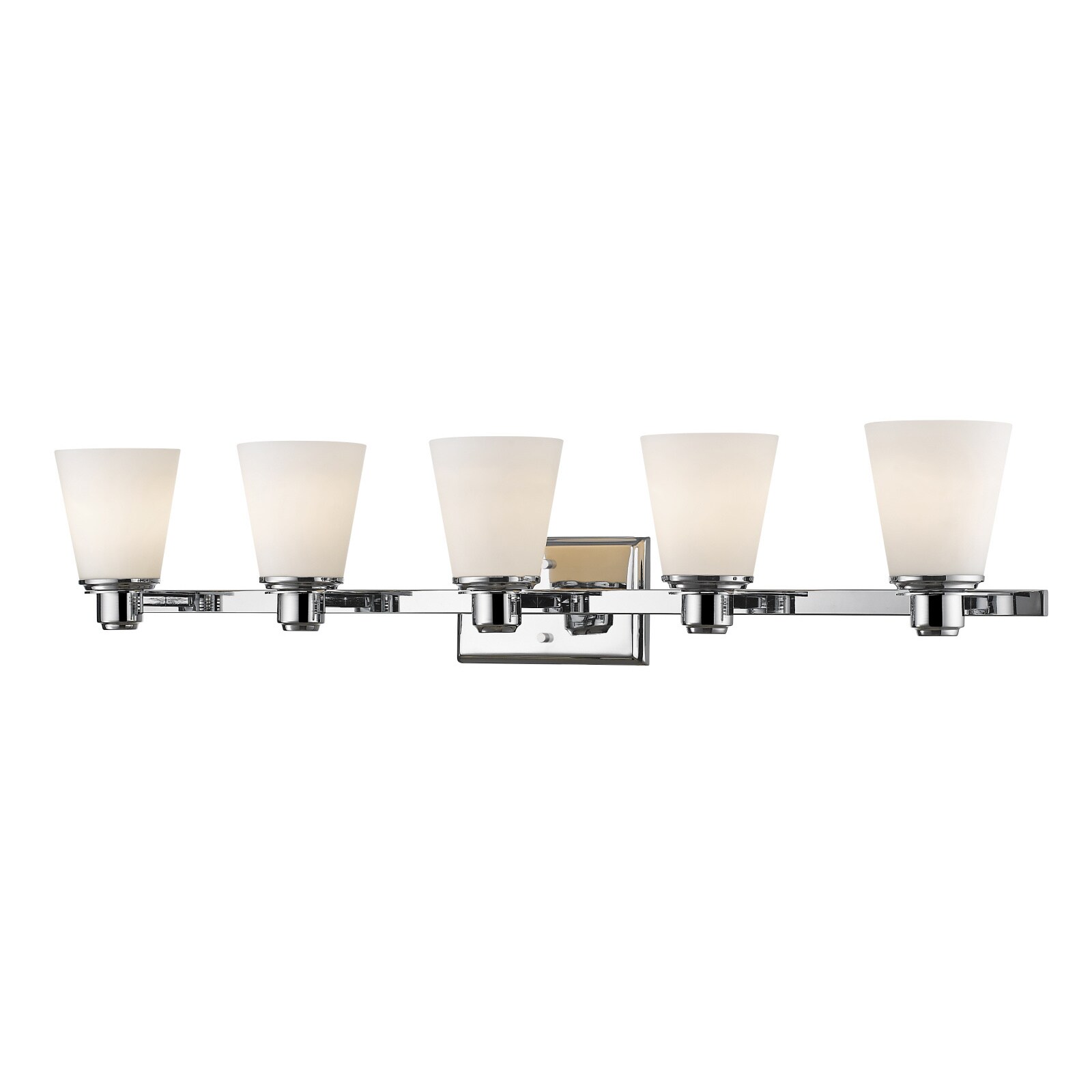 Shop Avery Home Lighting Kayla Collection 5 Light Vanity Light In Chrome Finish Overstock 13263173