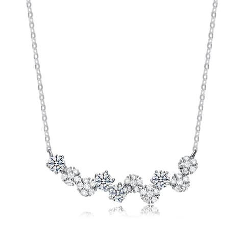 Collette Z Sterling Silver Cubic Zirconia Garland Necklace