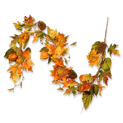 Autumn/Thanksgiving/Holiday Sunflower Garland (72")