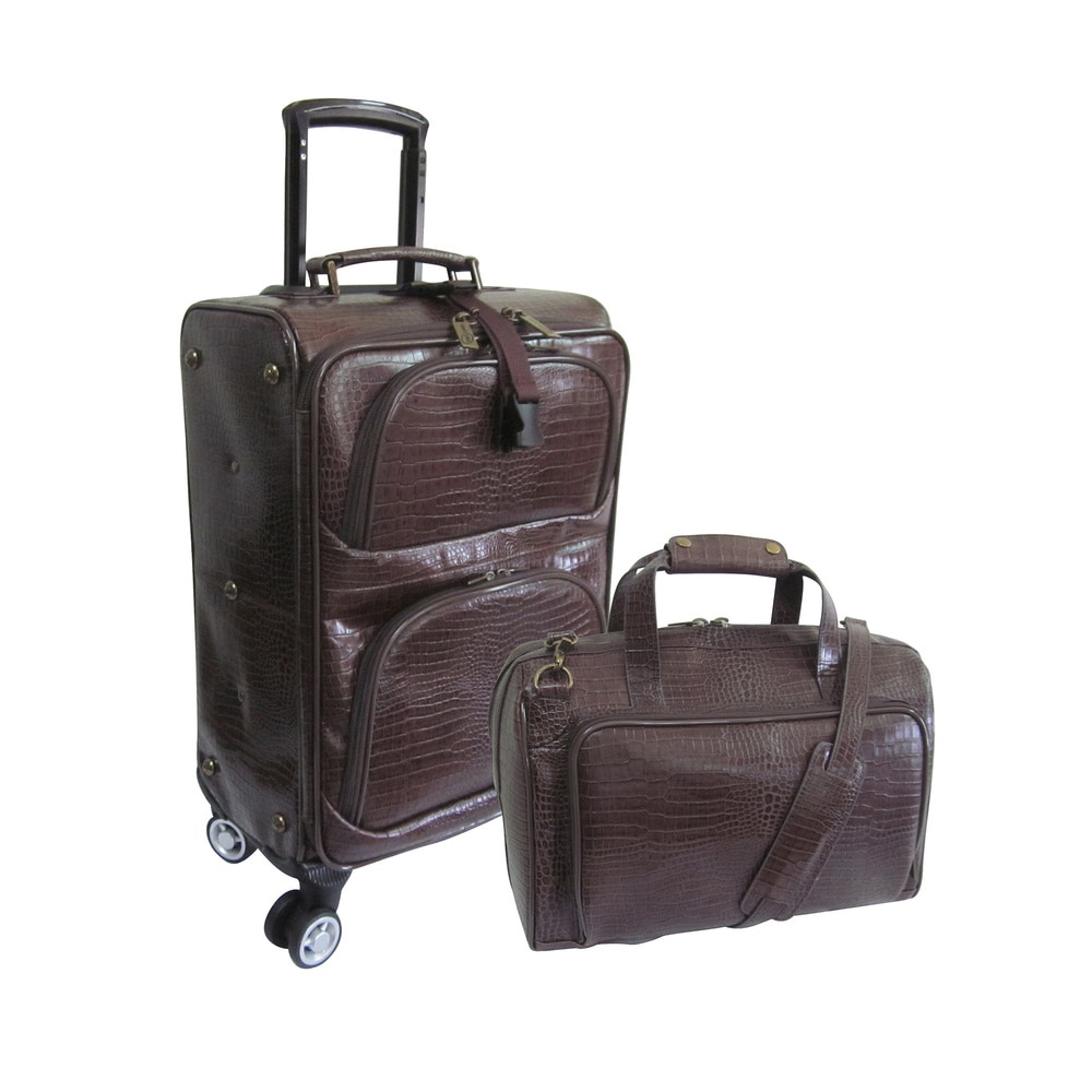 mens leather luggage sets