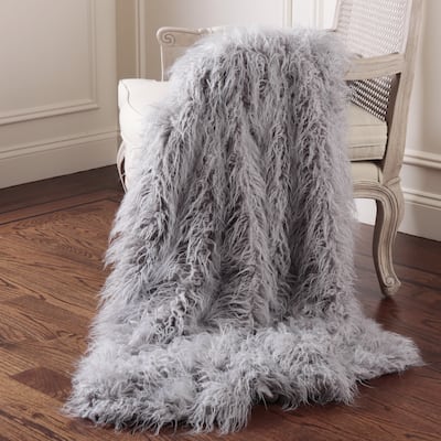 Aurora Home Mongolian Lamb Faux Fur Throw