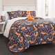 preview thumbnail 15 of 15, Lush Decor Pixie Fox 4-piece Quilt Set Navy - Twin