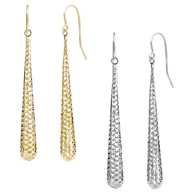 Fremada 14k Gold Long Teardrop Earrings (yellow or white)