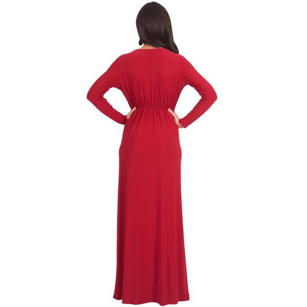 KOH KOH Womens Semi Formal Flowy Fall Long Sleeve Gowns Maxi Dresses + FREE  GIFT (As Is Item) - Bed Bath & Beyond - 18720776
