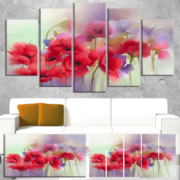 Designart Watercolor Red Poppy Flowers Painting Large Floral Canvas Artwork Print Overstock 13285978 It was stolen from cairo's mohamed mahmoud khalil museum in august 2010 and has yet to be found. overstock com