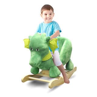 Jump and Dream Dragon Green Wood Rocking Chair - Overstock - 13285990