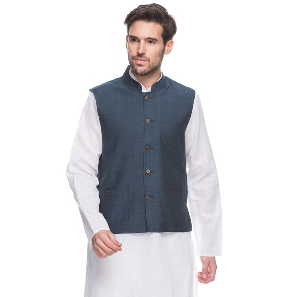 white button down vest