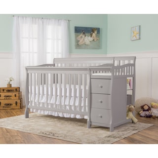 Dream On Me 5-in-1 Brody Pebble Grey Convertible Crib with Changer - pebble grey - pebble grey