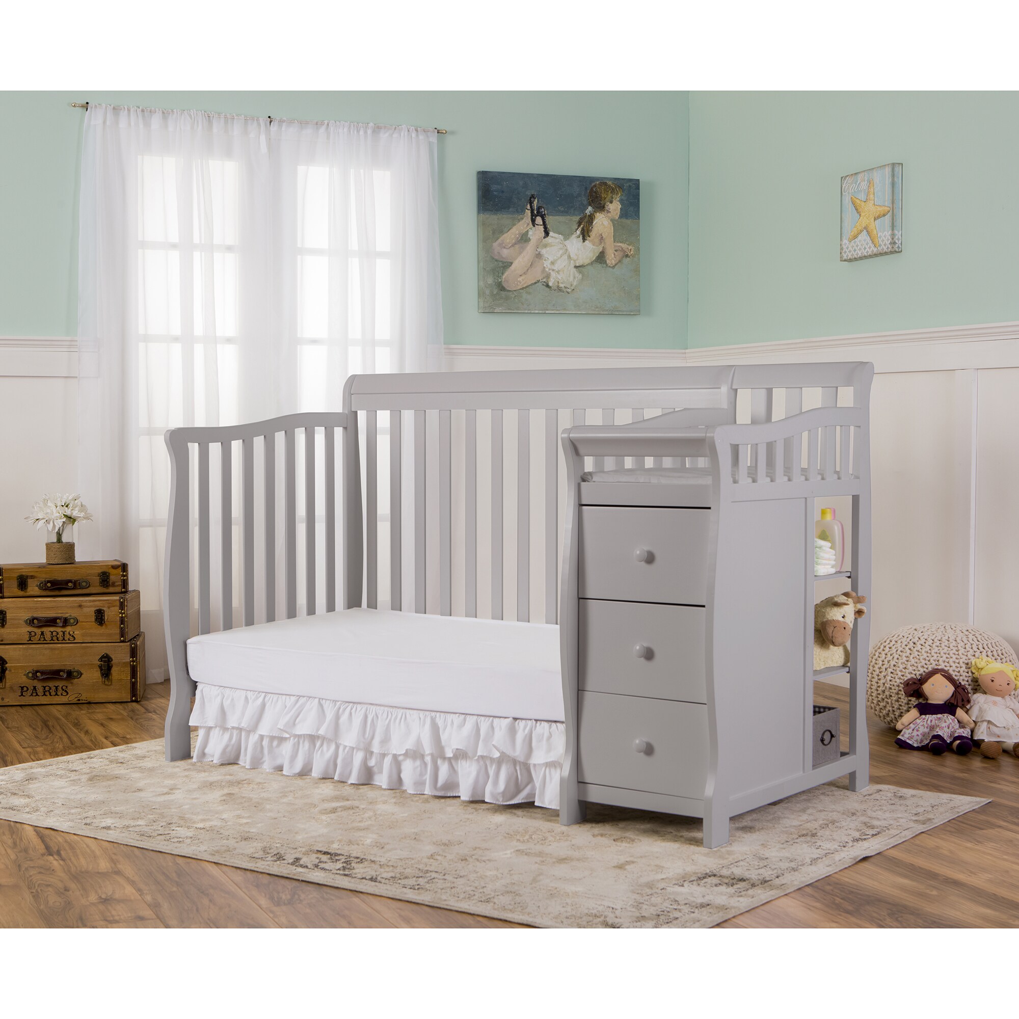 Shop Dream On Me 5 In 1 Brody Pebble Grey Convertible Crib With