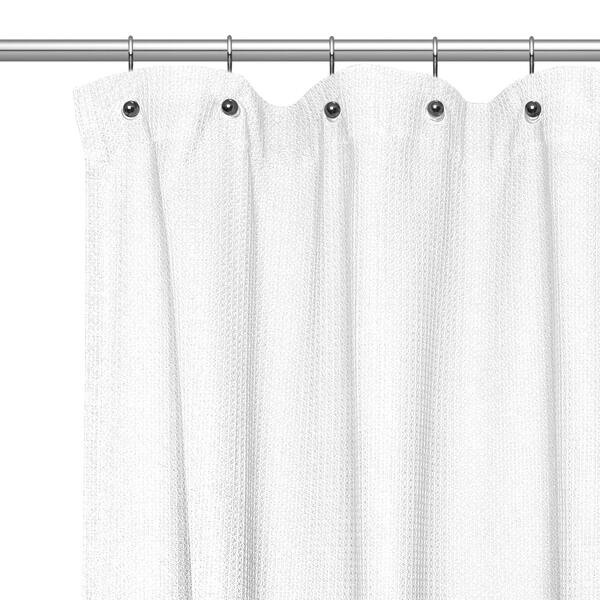 Shop Waffle Weave Cotton Shower Curtain On Sale Free Shipping