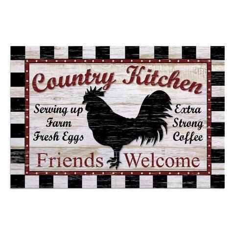 Country Kitchen Polyester 18x27 Doormat