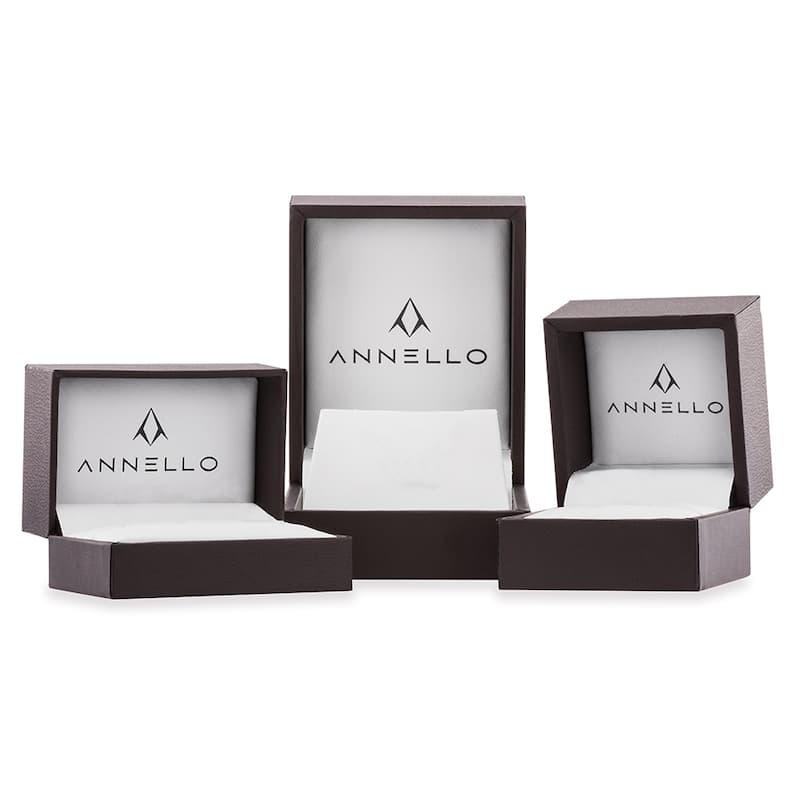 Annello by Kobelli 14k White Gold 1ct TGW Moissanite with Sapphire and Diamond Antique Engagement Ring (GH, I1-I2)