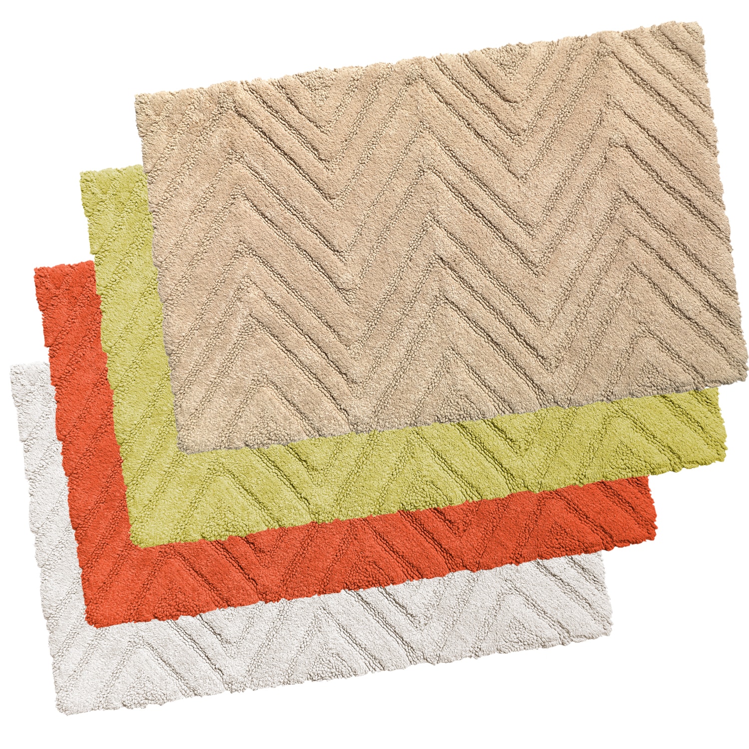 Superior Non-Slip Absorbent Assorted Solid 2 Piece Bath Rug Set