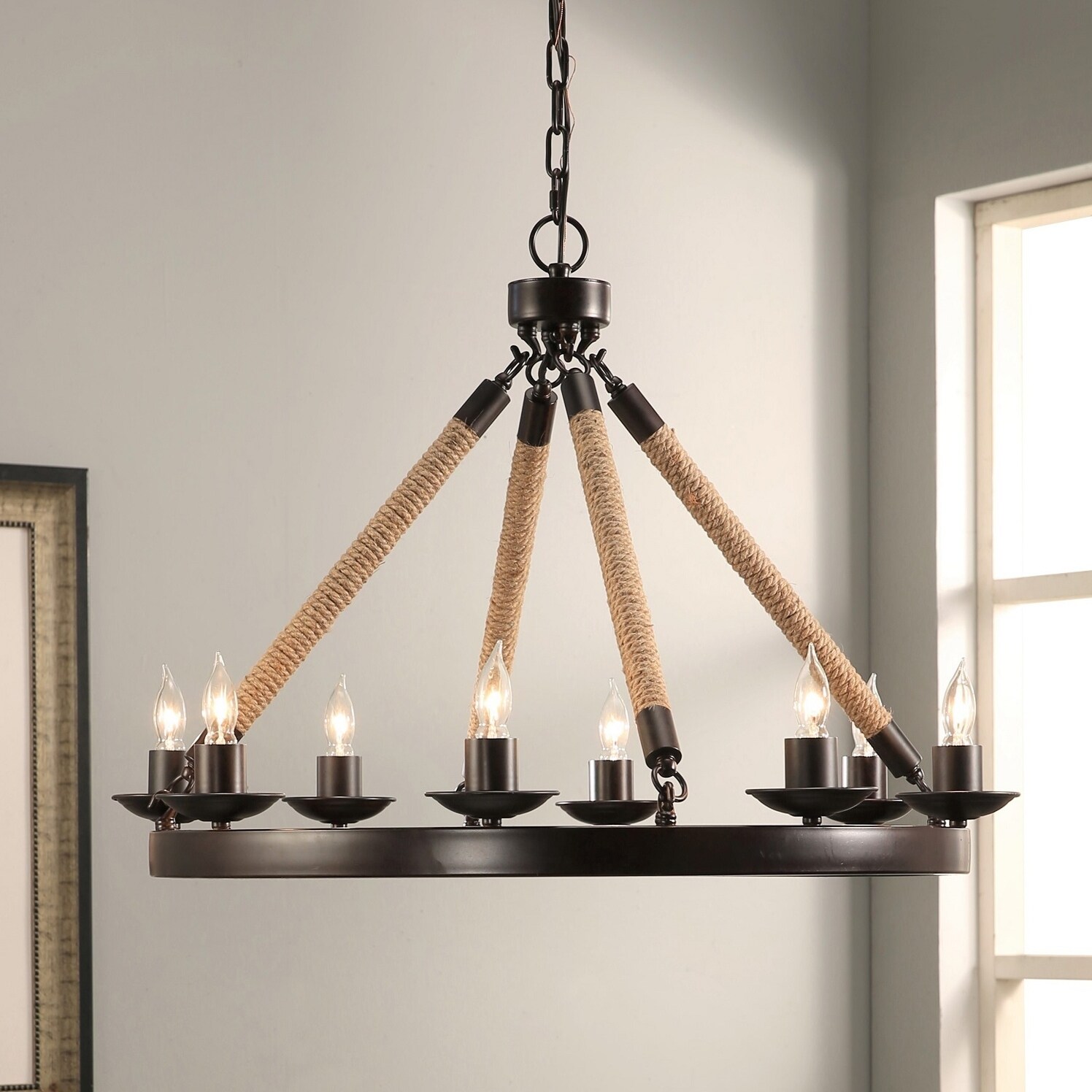 Abbyson Grand Iron 8-light Chandelier (Grand) - Chandeliers For Bedrooms by Overstock.com