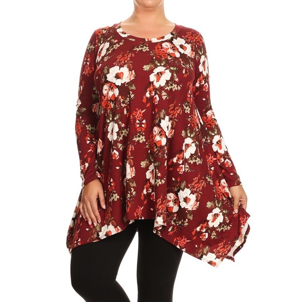 Plus size rayon spandex tops shop