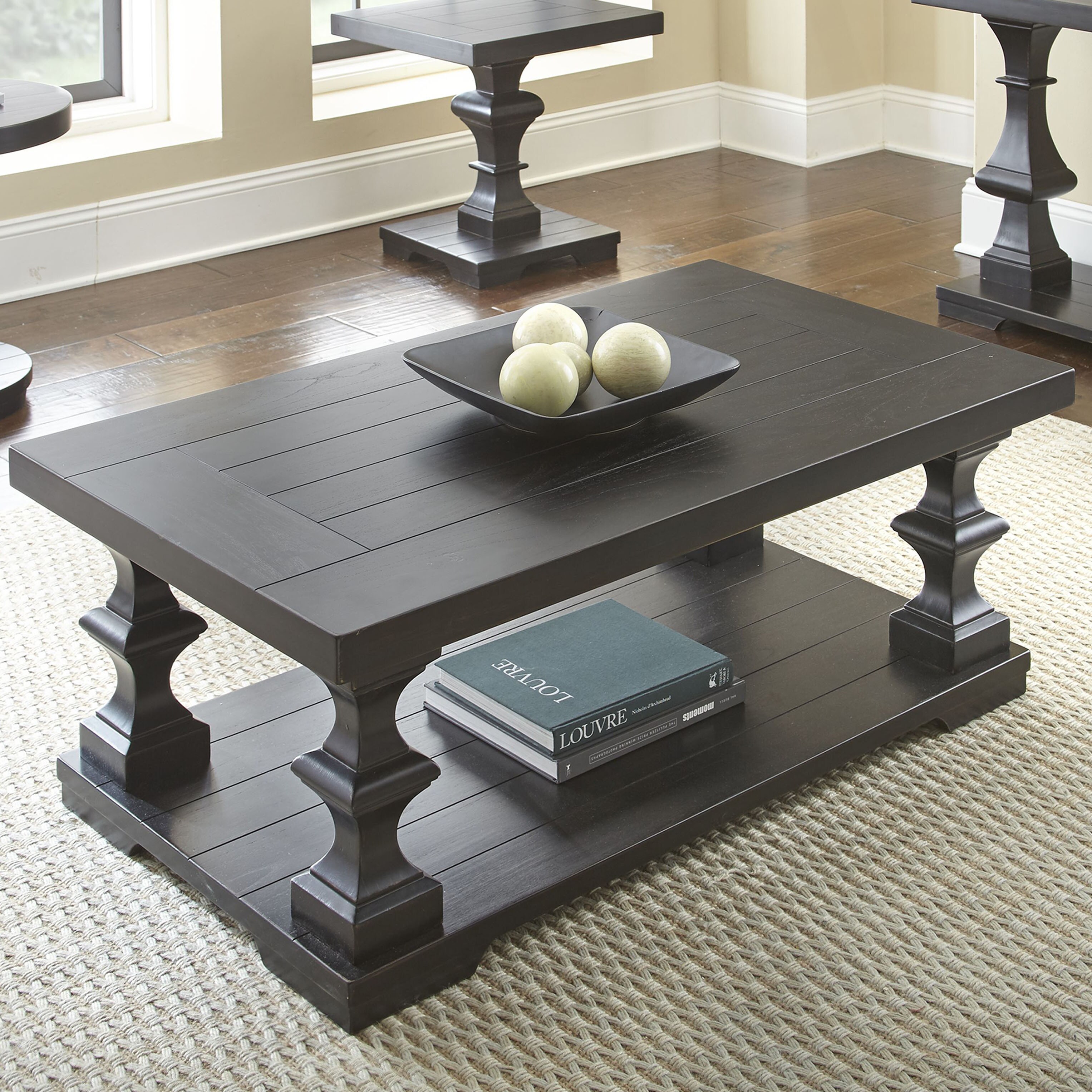 Greyson Living Dakota Coffee Table 19"H x 48"W x 28"D Ebony 19"H x 48