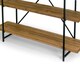 preview thumbnail 3 of 4, Ailis Brown Wood/Metal 4-shelf Etagere Bookcase