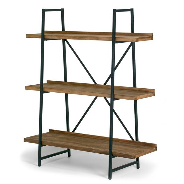 Shop Ailis Brown Pine Wood Metal Frame 56 Inch Etagere Bookcase