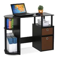 Porch & Den Astor Espresso MDF Computer Study Desk with Bin Drawers