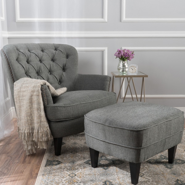 grey living room chair