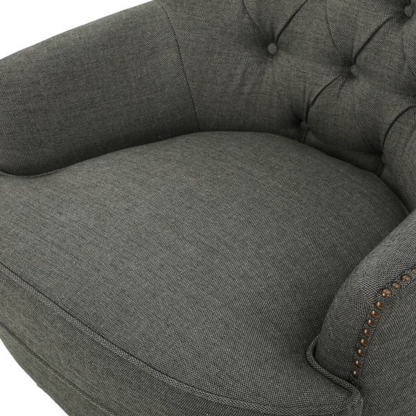 tafton tufted fabric club chair with ottoman by christopher knight home