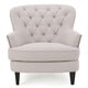 Tafton Tufted Fabric Club Chair with Ottoman by Christopher Knight Home - Thumbnail 2