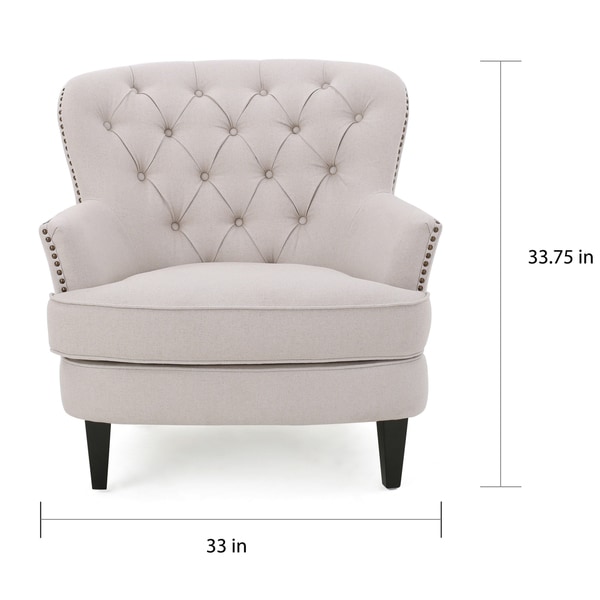 tafton tufted fabric club chair with ottoman by christopher knight home
