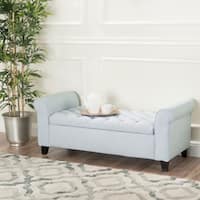 Keiko Tufted Fabric Armed Storage Ottoman Bench by Christopher Knight Home