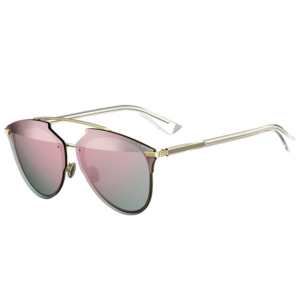 dior reflective mirror aviator sunglasses