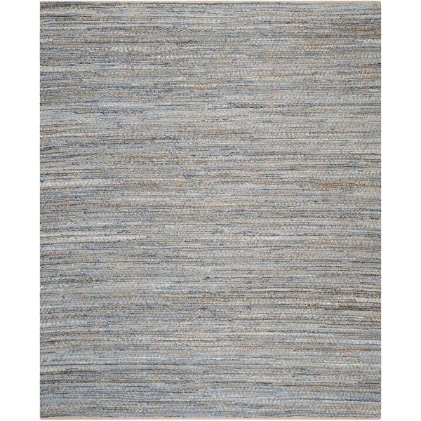 Safavieh Cape Cod Contemporary Handmade Natural/ Blue Cotton Rug - 11' x 15'