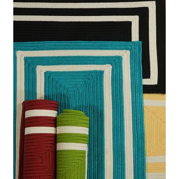 All Season Multicolored Border Indoor Outdoor Braided All Season Multicolored Border Indoor Outdoor Braided Reversible Rug Usa Made 7