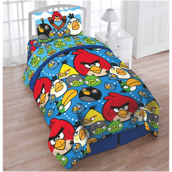 Shop Angry Birds Twin Full Comforter Ships To Canada Overstock
