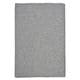 preview thumbnail 24 of 27, Solid Heathered Braided Reversible Rug USA MADE 5' x 7' - Cliff Gray