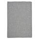 preview thumbnail 9 of 27, Solid Heathered Braided Reversible Rug USA MADE 2' x 4' - Cliff Gray