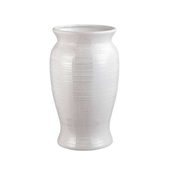 Shop Aurelle Home Sync Large Floor Vase Pearl White Overstock