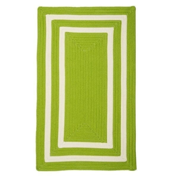 All-season Indoor/Outdoor Braided Reversible Rug USA MADE - 2' x 4' - Green