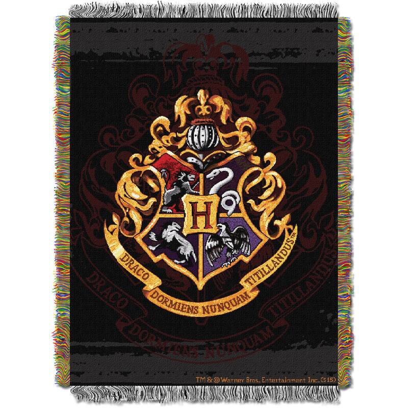 Warner Brothers Harry Potter Hogwarts Decor Woven Tapestry Throw
