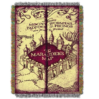 Warner Brothers Harry Potter Marauders Map Tapestry Throw Blanket
