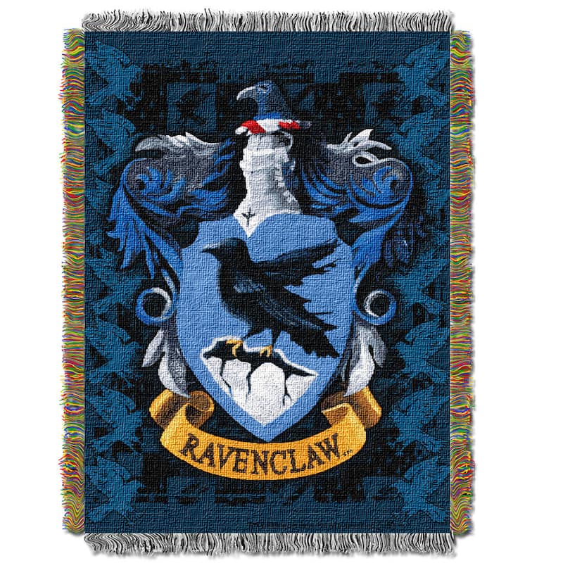 Warner Brothers Harry Potter Ravenclaw Crest Tapestry Throw Blanket