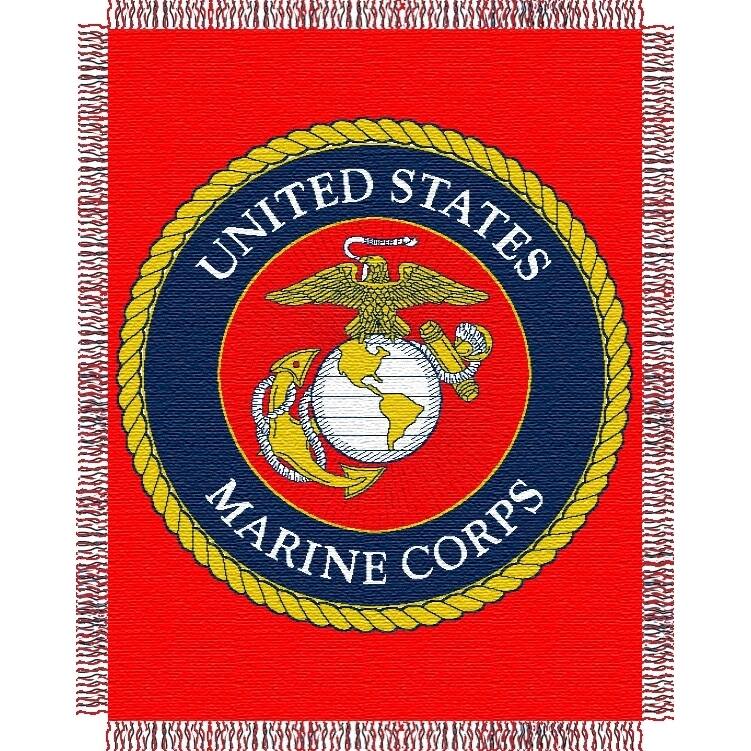 ENT 019 USMC Throw Blanket - Multi