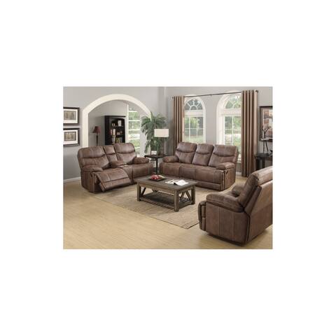 Microfiber Sofas Couches Online At Our Best Living Emerald Sanded Brown Microfiber Dual Reclining Sofa