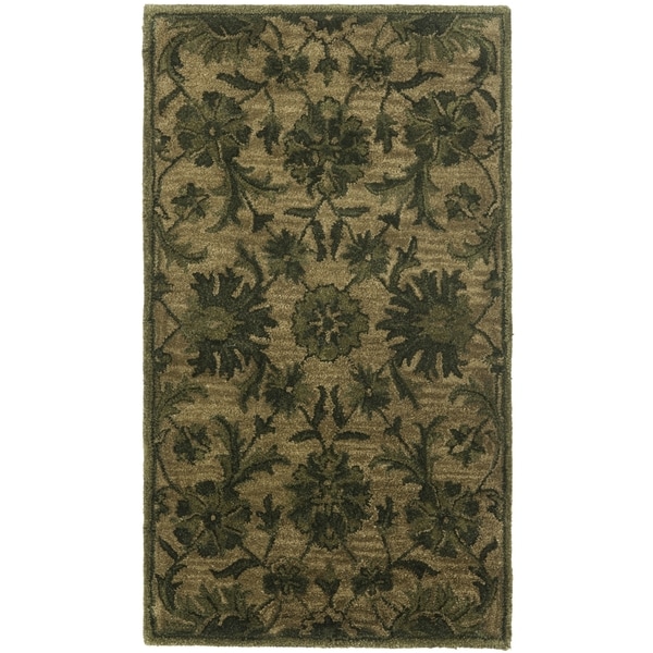 Safavieh Antiquity Traditional Handmade Olive/ Green Wool Rug - 2' x 3'