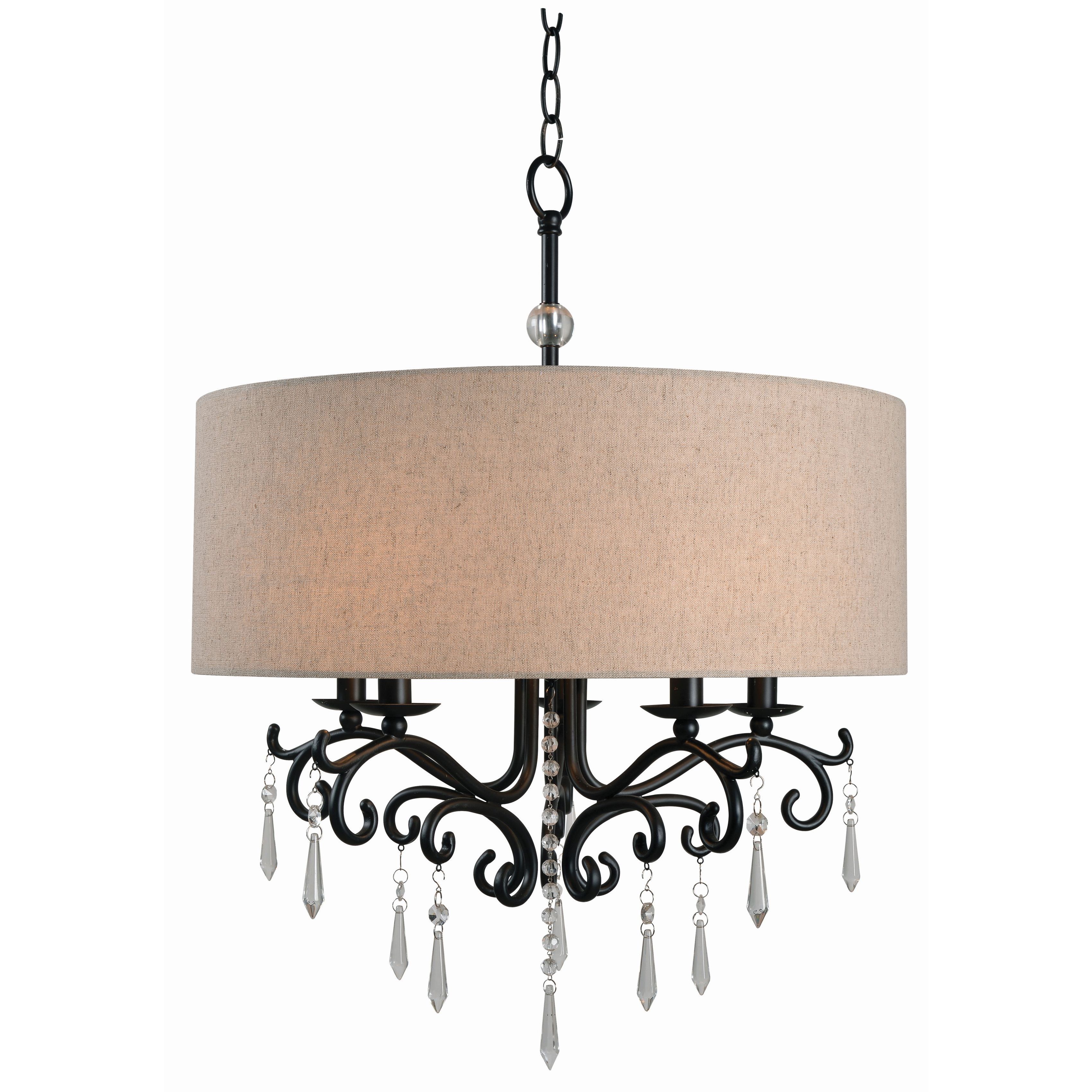 Vivianna Blackened Oil Rubbed Bronze 5-light Chandelier (Vivianna 5 Light Chandelier) - Chandeliers For Bedrooms by Overstock.com